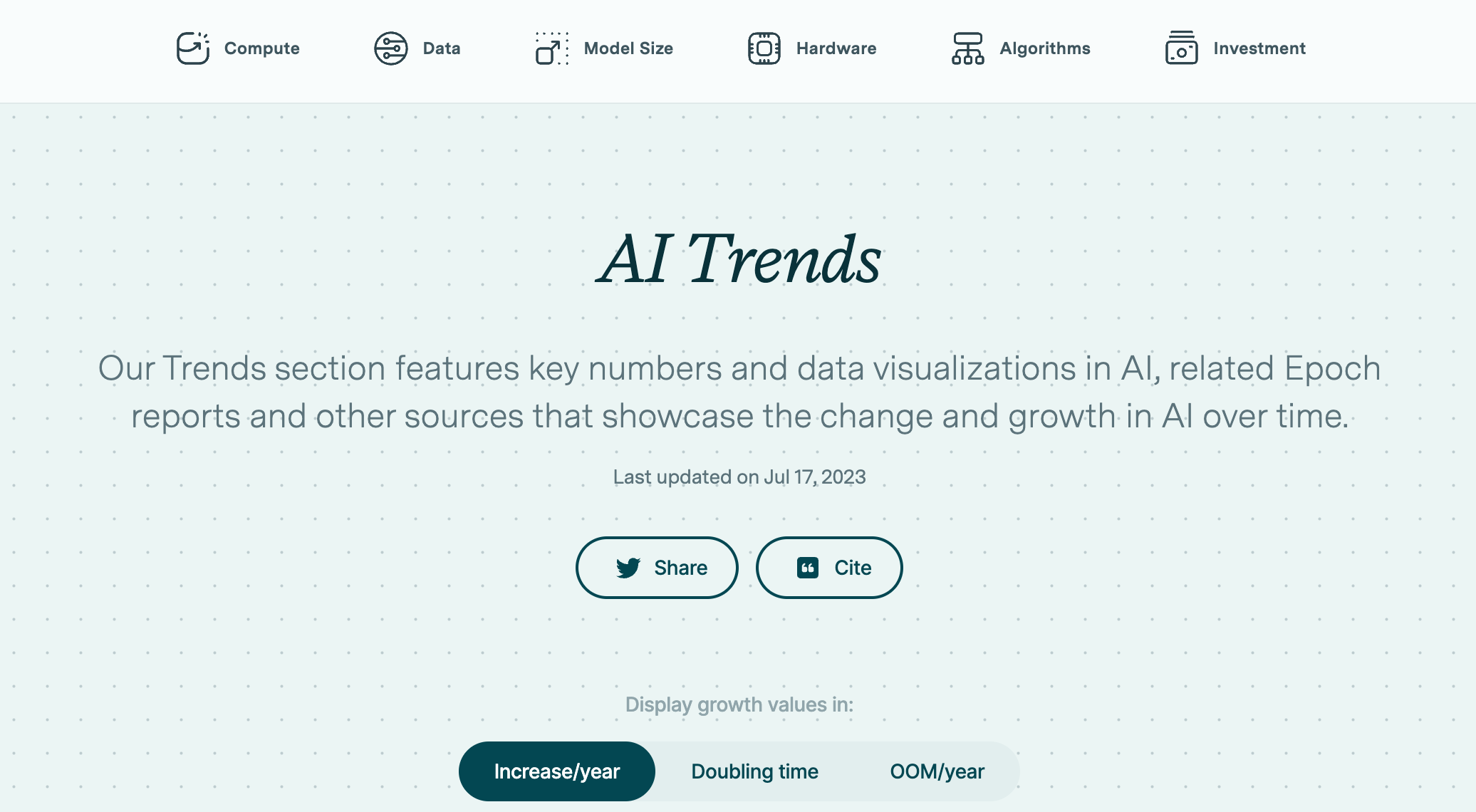 Trends in frontier AI models